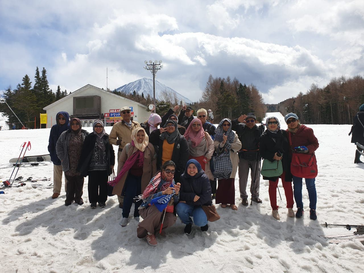 Witnessing the majesty of Mt. Fuji at the Fujiten Snow Resort.