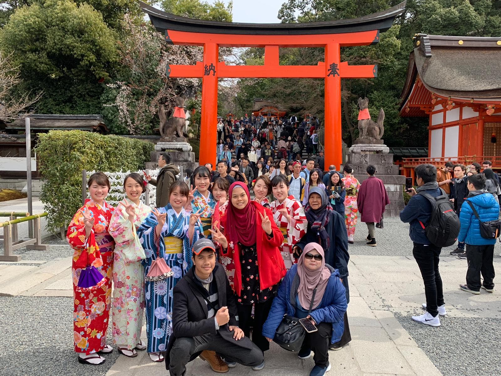Capturing timeless memories in traditional Kimono at Fushimi Inari.